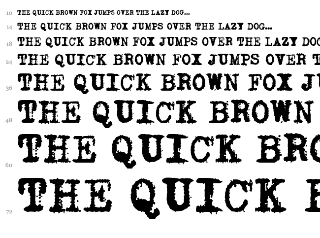 Joe "Caps" Underwood font waterfall